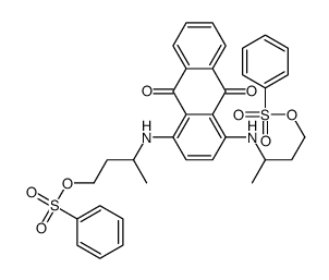 [(9,10-dihydro-9,10-dioxo-1,4-anthrylene)bis[imino(3-methylpropane-1,3-diyl)]]bis(benzenesulphonic) acid结构式