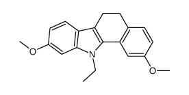 11-ethyl-6,11-dihydro-2,9-dimethoxy-5H-benzocarbazole结构式