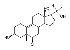 6β-Chlor-5β-methyl-19-nor-9-pregnen-3β,17α,20β-triol Structure