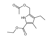 5-(乙酰氧甲基)-4-乙基-3-甲基-1H-吡咯-2-羧酸乙酯结构式