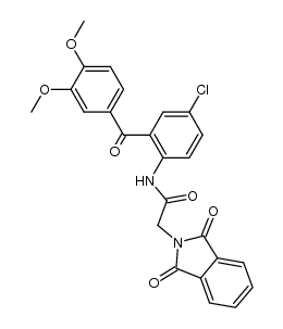 5-chloro-3',4'-dimethoxy-2-(phthalimidoacetamido)benzophenone结构式