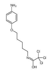 N-[5-(4-aminophenoxy)pentyl]-2,2,2-trichloroacetamide结构式