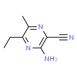 Pyrazinecarbonitrile,3-amino-5-ethyl-6-methyl- (9CI) structure