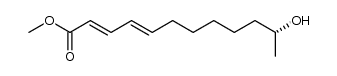 methyl (2E,11R)-11-hydroxydodeca-2,4-dienoate结构式