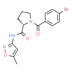 1-[(4-bromophenyl)carbonyl]-N-(5-methyl-1,2-oxazol-3-yl)-L-prolinamide Structure