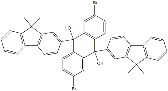 2,6-dibromo-9,10-bis(9,9-dimethyl-9H-fluoren-2-yl)-9,10-dihydroanthracene-9,10-diol Structure