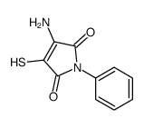 3-amino-1-phenyl-4-sulfanylpyrrole-2,5-dione结构式