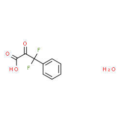 3,3-DIFLUORO-3-PHENYL-2-OXOPROPIONIC ACID MONOHYDRATE结构式