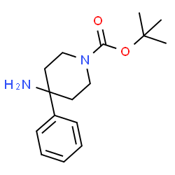 tert-butyl 4-amino-4-phenylpiperidine-1-carboxylate structure