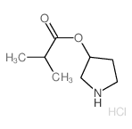 3-Pyrrolidinyl 2-methylpropanoate hydrochloride结构式