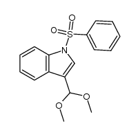 1-(Phenylsulfonyl)indole-3-carbaldehyde dimethyl acetal Structure