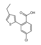 4-chloro-2-(4-ethylthiophen-2-yl)benzoic acid Structure