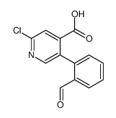 2-chloro-5-(2-formylphenyl)pyridine-4-carboxylic acid Structure