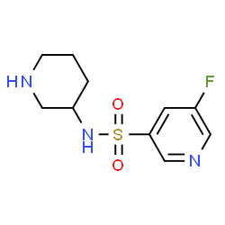 5-fluoro-N-(piperidin-3-yl)pyridine-3-sulfonamide结构式