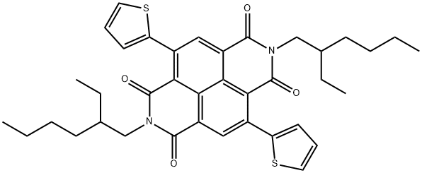 2,7-bis(2-ethylhexyl)-4,9-di(thiophen-2-yl)benzo[lmn][3,8]phenanthroline-1,3,6,8(2H,7H)-tetraone structure