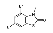 4,6-Dibromo-3-methyl-2(3H)-benzothiazolone Structure