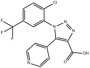 1-[2-chloro-5-(trifluoromethyl)phenyl]-5-(pyridin-4-yl)-1H-1,2,3-triazole-4-carboxylic acid结构式