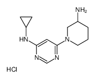 [6-(3-Amino-piperidin-1-yl)-pyrimidin-4-yl]-cyclopropyl-amine hydrochloride结构式