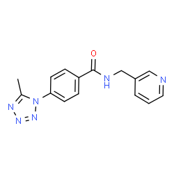 4-(5-methyl-1H-tetrazol-1-yl)-N-(pyridin-3-ylmethyl)benzamide结构式