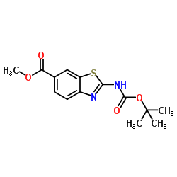 Methyl 2-({[(2-methyl-2-propanyl)oxy]carbonyl}amino)-1,3-benzothiazole-6-carboxylate Structure