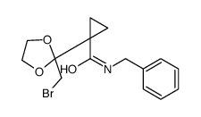 N-benzyl-1-[2-(bromomethyl)-1,3-dioxolan-2-yl]cyclopropane-1-carboxamide Structure