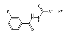 potassium 2-(3-fluorobenzoyl)hydrazinecarbodithioate结构式