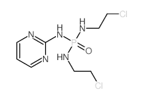 N-bis(2-chloroethylamino)phosphorylpyrimidin-2-amine结构式