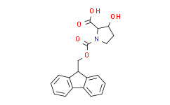 1-FMOC-3-Hydroxy-pyrrolidine-2-carboxylic acid结构式