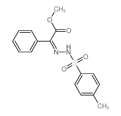 methyl (2E)-2-[(4-methylphenyl)sulfonylhydrazinylidene]-2-phenyl-acetate structure