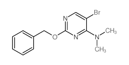 2-(BENZYLOXY)-5-BROMO-N,N-DIMETHYLPYRIMIDIN-4-AMINE structure