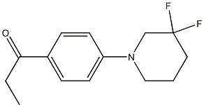 1-(4-(3,3-difluoropiperidin-1-yl)phenyl)propan-1-one结构式