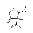 Ethanone, 1-[(3S)-tetrahydro-2-methoxy-3-methyl-4-methylene-3-furanyl]-结构式