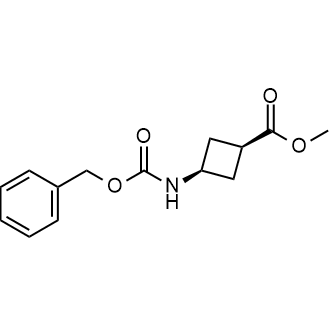 (1s,3s)-3-(((苄氧基)羰基)氨基)环丁烷-1-羧酸甲酯结构式