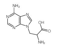 9H-Purine-9-propanoicacid, a,6-diamino-结构式