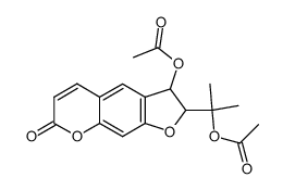 (2S)-3α-Acetoxy-2α-(1-acetoxy-1-methylethyl)-2,3-dihydro-7H-furo[3,2-g][1]benzopyran-7-one结构式