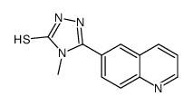 4-METHYL-5-QUINOLIN-6-YL-4H-1,2,4-TRIAZOLE-3-THIOL结构式