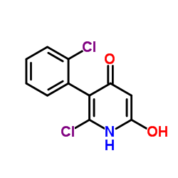 6-CHLORO-5-(2-CHLOROPHENYL)-2,4-PYRIDINEDIOL structure