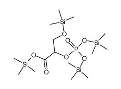 Bis(trimethylsilyloxy)phosphinyloxy(trimethylsilyloxymethyl)acetic acid trimethylsilyl ester Structure