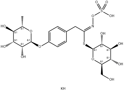 4-(α-L-鼠李糖基)苄基芥子油苷结构式