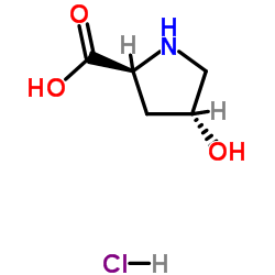 反式-4-羟基-L- 脯氨酸盐酸盐结构式