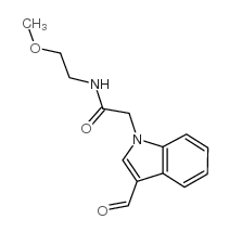 2-(3-甲酰基-1-吲哚)-N-(2-甲氧基乙基)-乙酰胺图片