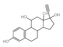 17-ethynyl-13-methyl-7,8,9,11,12,14,15,16-octahydro-6H-cyclopenta[a]phenanthrene-3,11,17-triol structure