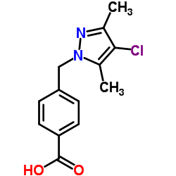 4-(4-CHLORO-3,5-DIMETHYL-PYRAZOL-1-YLMETHYL)-BENZOIC ACID structure