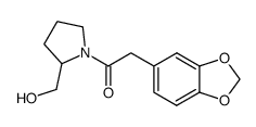 [1-(1,3-Benzodioxol-5-ylacetyl)-2-pyrrolidinyl]methanol structure