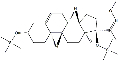 3β,17-Bis[(trimethylsilyl)oxy]pregn-5-en-20-one O-methyl oxime结构式