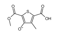 5-carboxy-2-methoxycarbonyl-4-methylthiophen-3-olate Structure