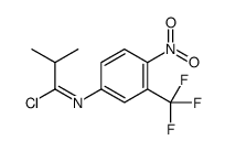 2-methyl-N-[4-nitro-3-(trifluoromethyl)phenyl]propanimidoyl chloride Structure