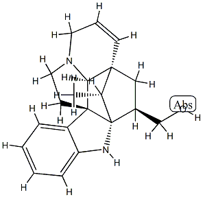 (3β,5α,12β,19α,20R)-6,7-Didehydro-2α,20-cycloaspidospermidine-3-methanol Structure