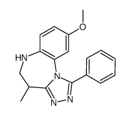 5,6-Dihydro-9-methoxy-4-methyl-1-phenyl-4H-[1,2,4]triazolo[4,3-a][1,5]benzodiazepine Structure