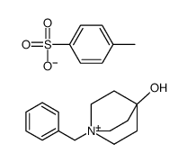 1-Azoniabicyclo[2.2.2]octane, 4-hydroxy-1-(phenylmethyl)-, 4-Methylbenzenesulfonate (1:1) structure